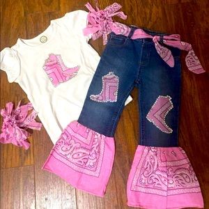 Adorable pink western wear-pageant wear outfit of choice size 4T